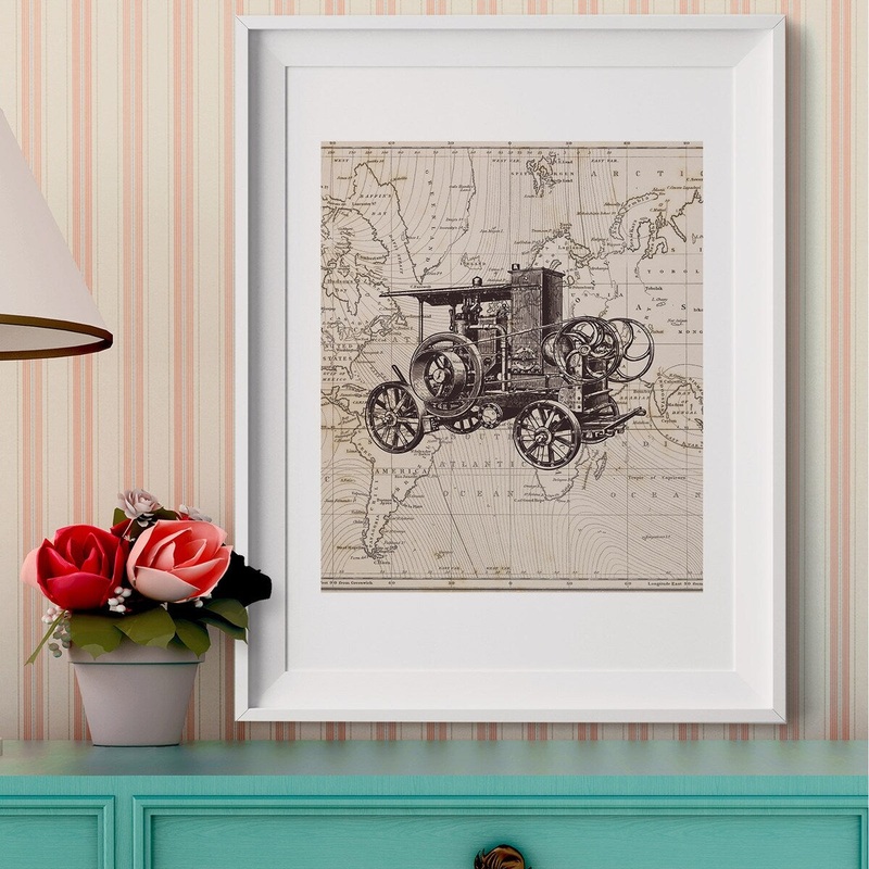 Walplus Wall Sticker Wall Art Wall Decor Classic Car Poster Print