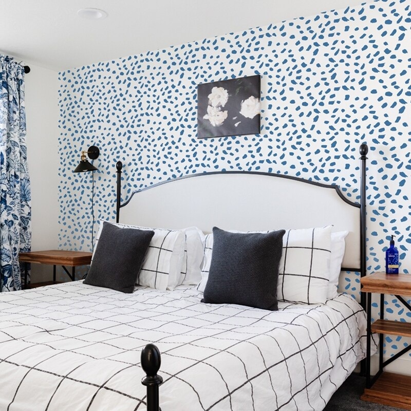Dalmatian - Painted Spots Removable Peel and Stick Canvas Texture Wallpaper