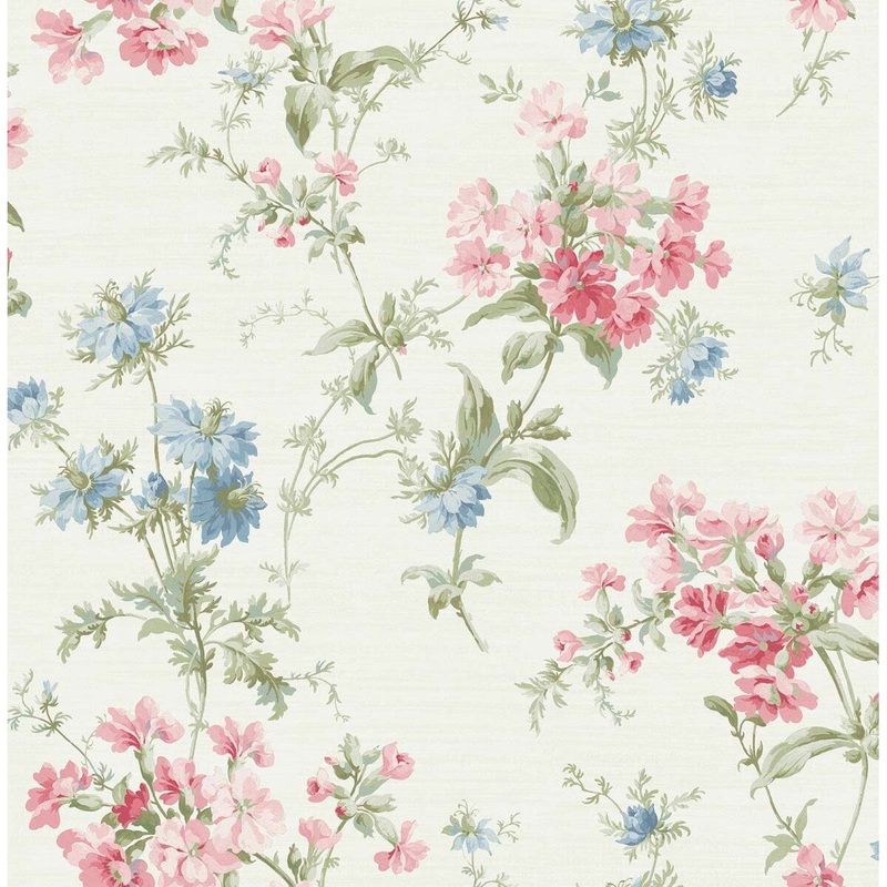 Seabrook Designs Betsy Floral Bunches Unpasted Wallpaper