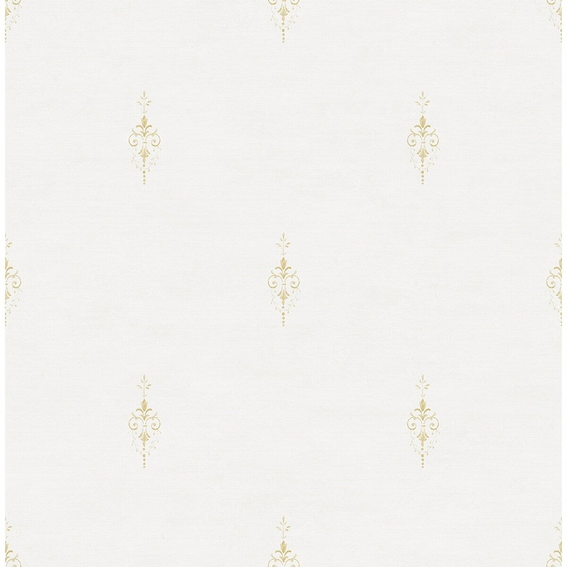 Seabrook Designs Brynn Fleur De Lis Unpasted Wallpaper