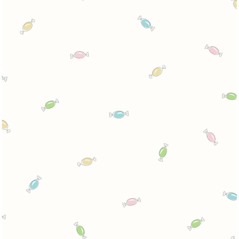 Seabrook Designs Candy Toss Kids Unpasted Wallpaper