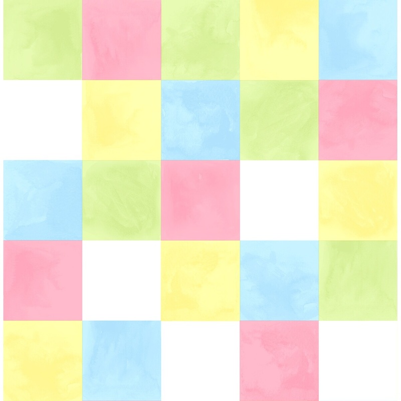 Seabrook Designs Colorful Squares Unpasted Wallpaper - 20.5 in. W x 33 ft. L