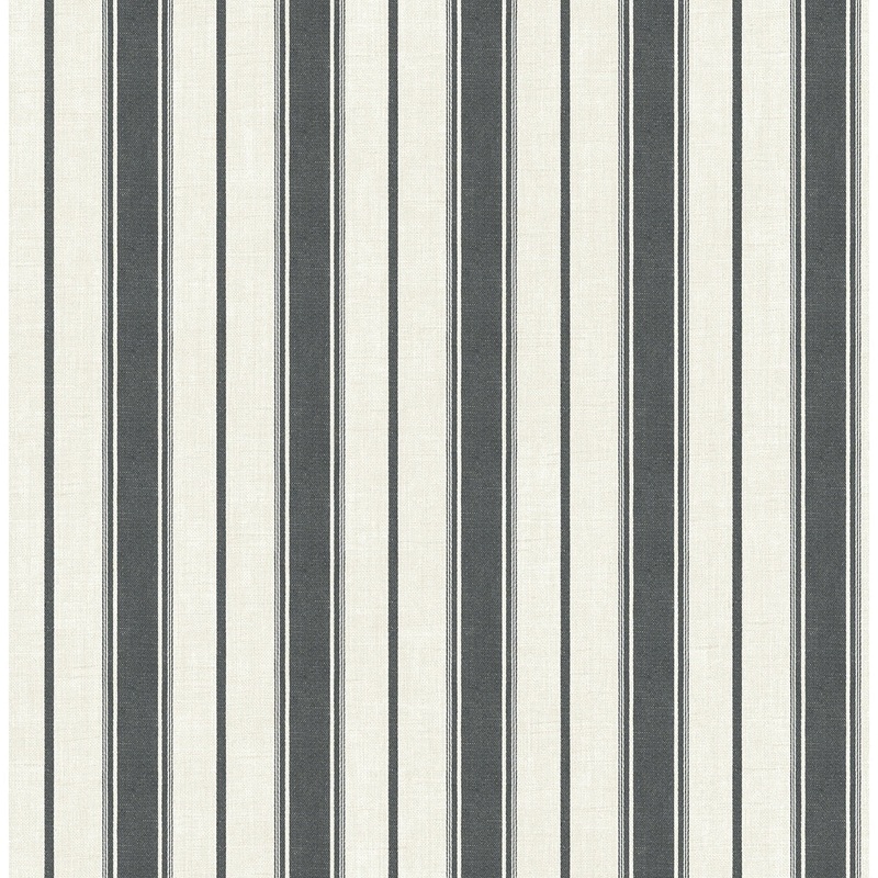 Seabrook Designs Eliott Linen Stripe Nonwoven Unpasted Wallpaper