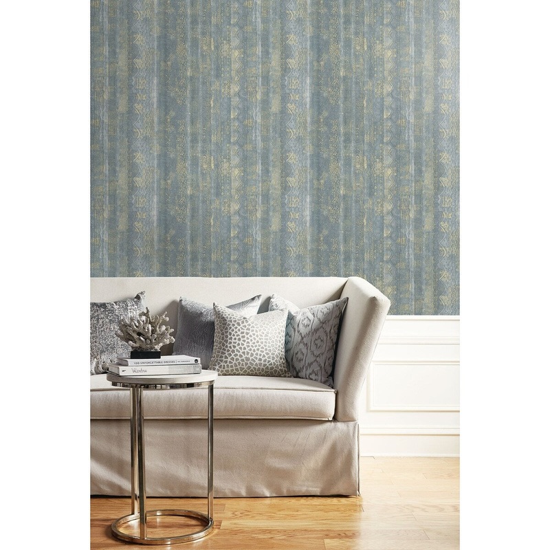 Seabrook Designs Everleigh Stripe Unpasted Wallpaper - 27 in. W x 27 ft. L