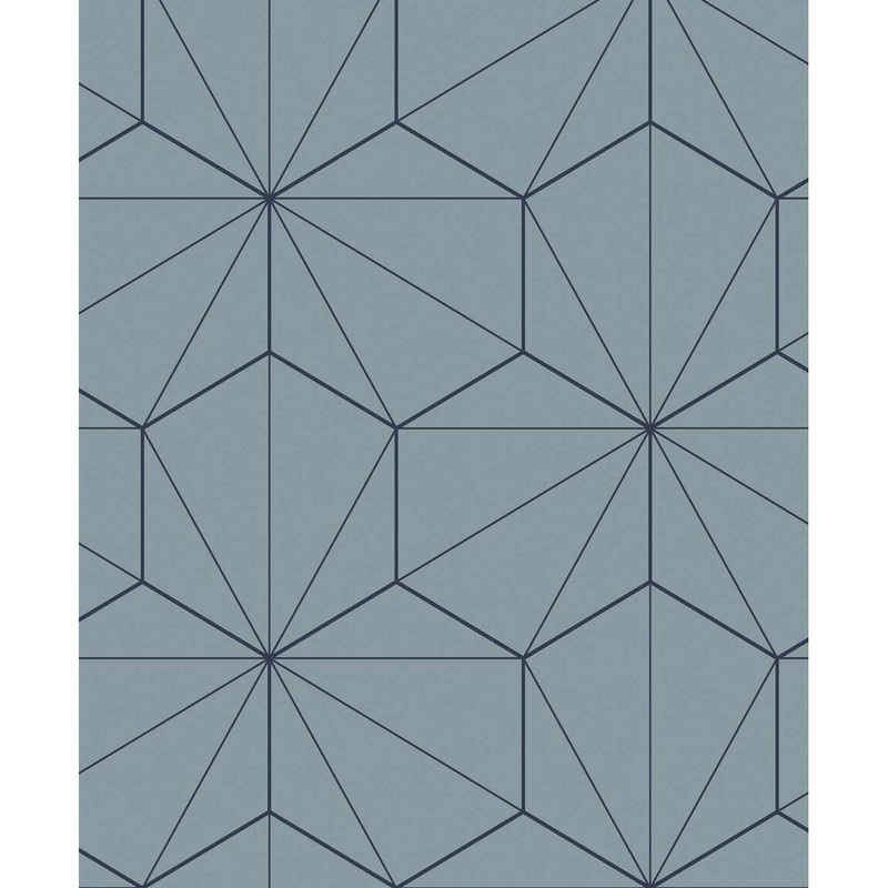 Seabrook Designs Hedron Geometric Non-Woven Unpasted Wallpaper