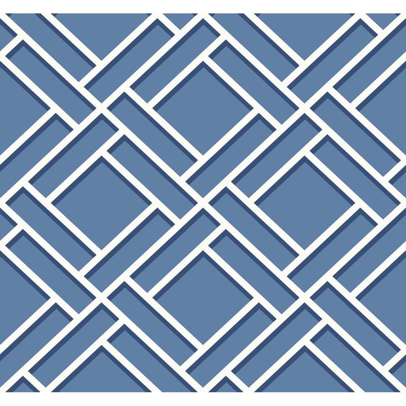 Seabrook Designs Lillian August Block Trellis Unpasted Wallpaper