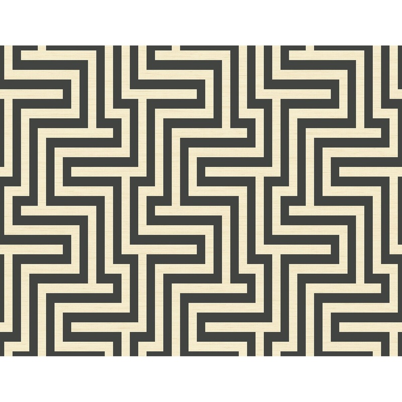 Seabrook Designs Martinique Geometric Maze Unpasted Wallpaper