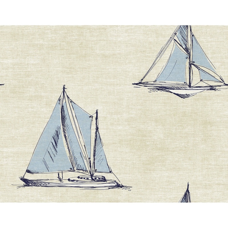 Seabrook Designs Setting Sail Unpasted Wallpaper