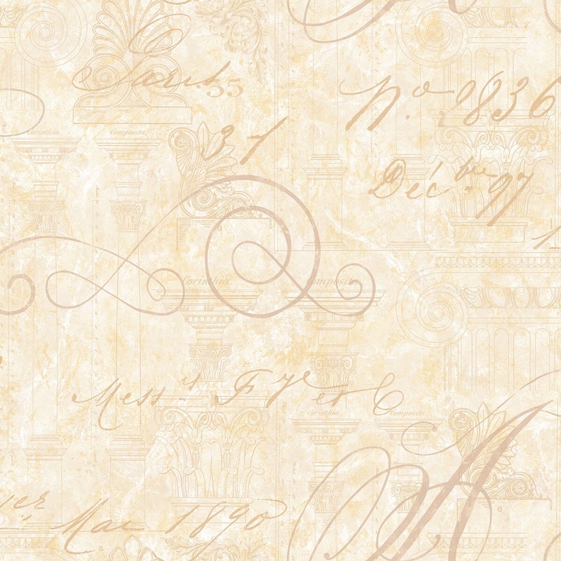 Seabrook Designs Shacketon Sketch & Script Unpasted Wallpaper