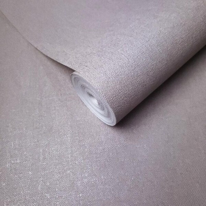 Wallpaper pink cream plain faux sack cloth textile Textured