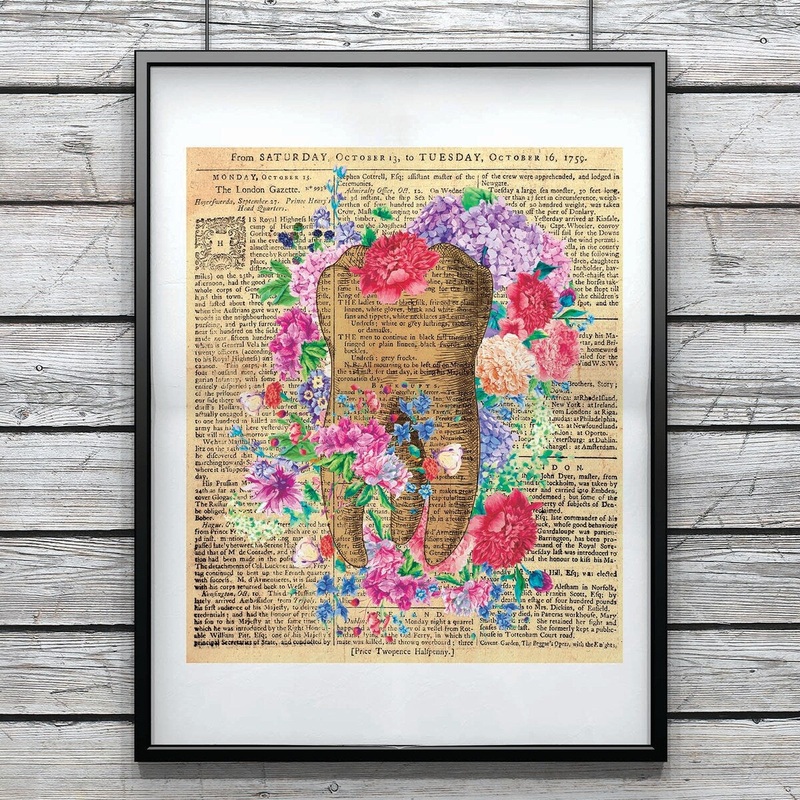 Walplus Wall Sticker Wall Art Wall Decor Flowery Teeth Poster Print