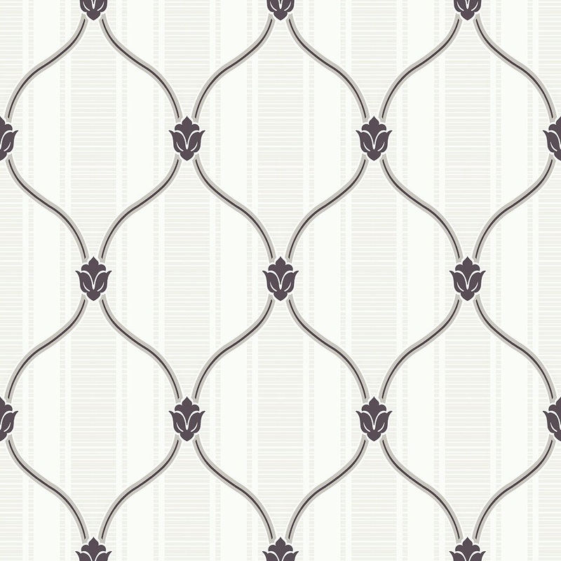 Seabrook Designs Carina Ogee Stripe Unpasted Wallpaper