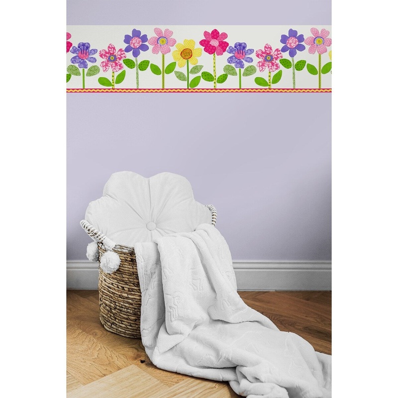 Seabrook Designs Crazy Daisy Unpasted Wallpaper Border