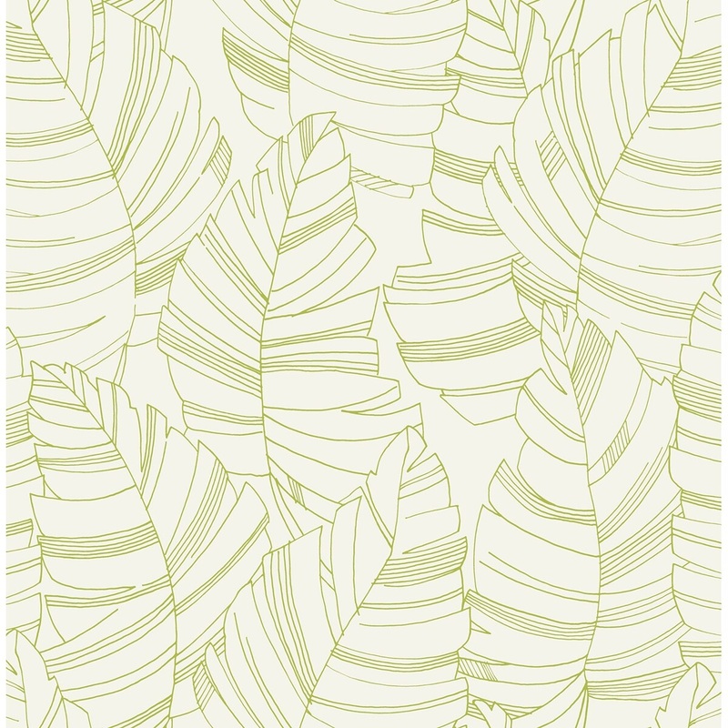 Seabrook Designs Day Dreamers Jungle Leaves Unpasted Wallpaper