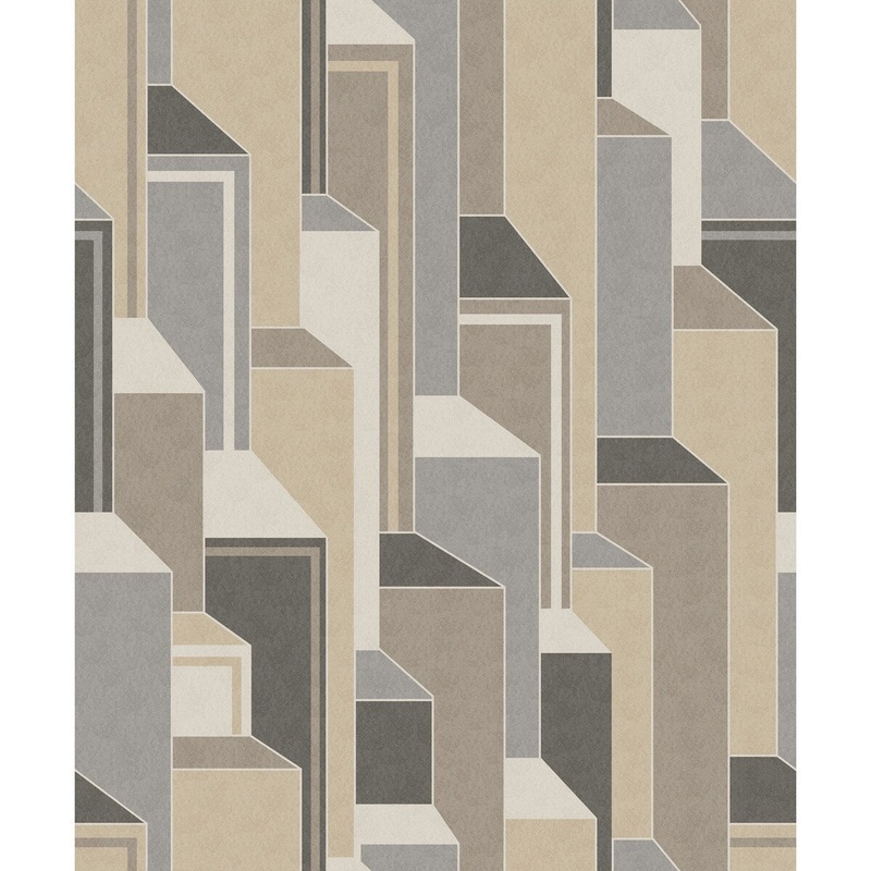 Seabrook Designs Deco Geometric Unpasted Wallpaper