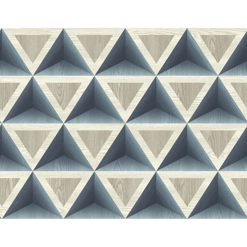 Seabrook Designs Faux Wood Geometric Unpasted Wallpaper