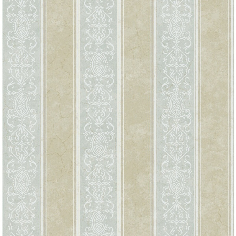 Seabrook Designs Milos Traditional Stripe Unpasted Wallpaper