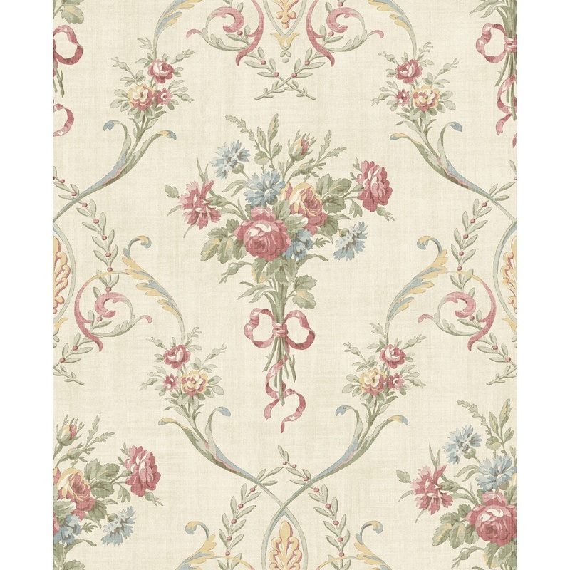 Seabrook Designs Rachyl Damask Unpasted Wallpaper