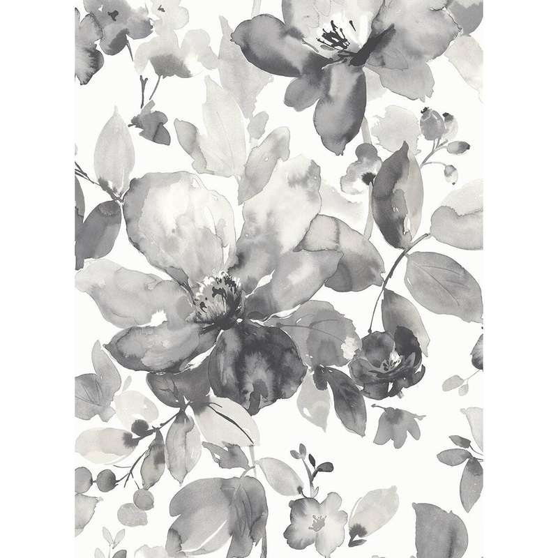 Seabrook Designs Watercolor Garden Prepasted Wallpaper