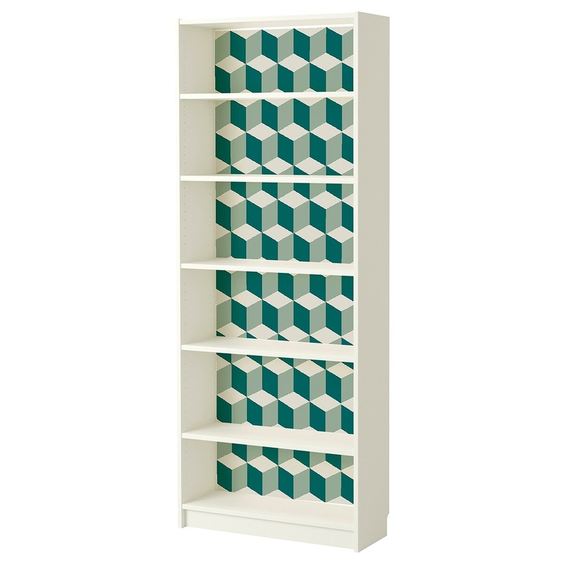 Walplus Bookcase Furniture Wrap Self-adhesive Film Green 3D cubes Sticker