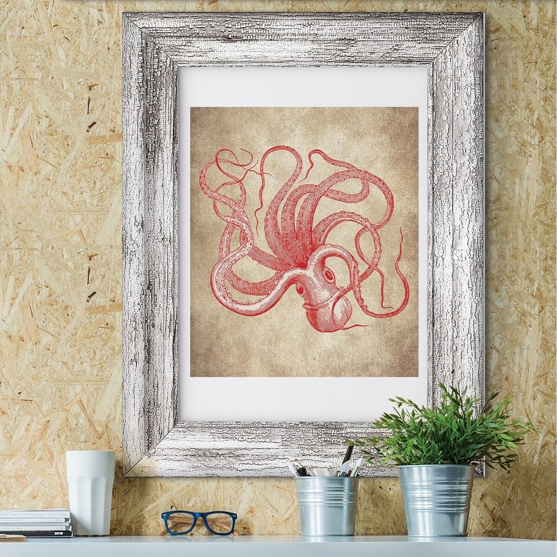 Walplus Wall Sticker Decal Wall Art Wall Decor Octopus Poster Print