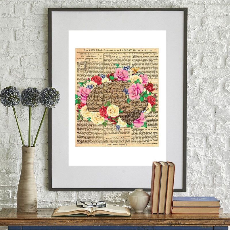 Walplus Wall Sticker Wall Art Wall Decor Flowery Brain Poster Print