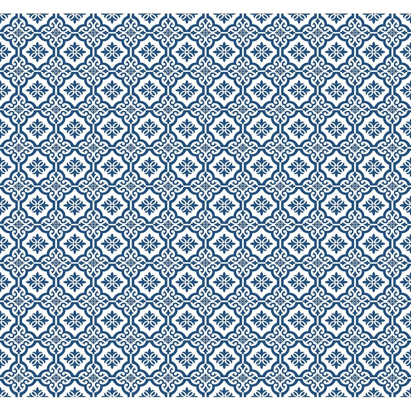 Seabrook Designs Beach House Coastal Tile Unpasted Wallpaper - 27 in. W x 27 ft. L