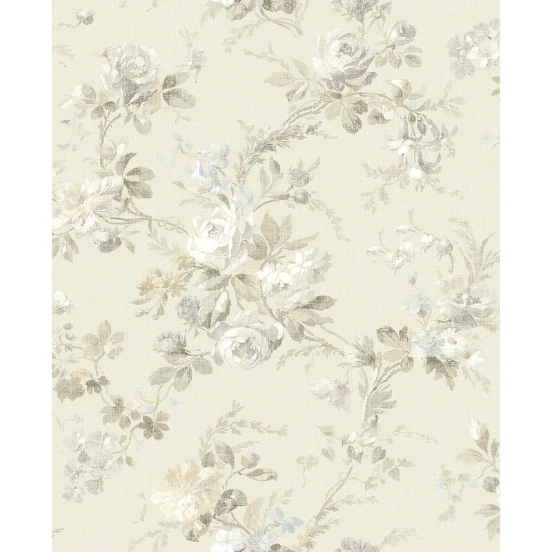 Seabrook Designs Chantilly Vintage Floral Unpasted Wallpaper