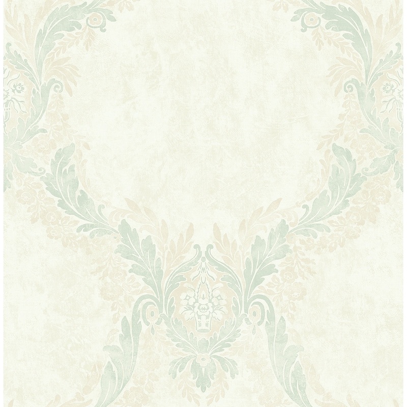 Seabrook Designs Dana Traditional Damask Unpasted Wallpaper