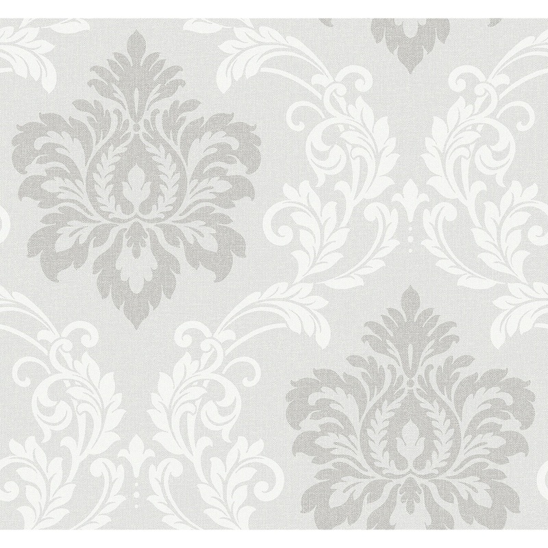 Seabrook Designs Deco Damask Nonwoven Unpasted Wallpaper