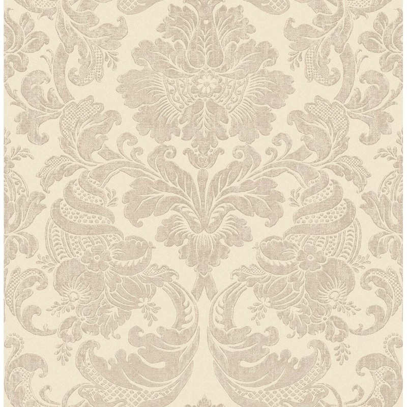 Seabrook Designs Kanta Damask Unpasted Wallpaper - 20.5 in. W x 33 ft. L