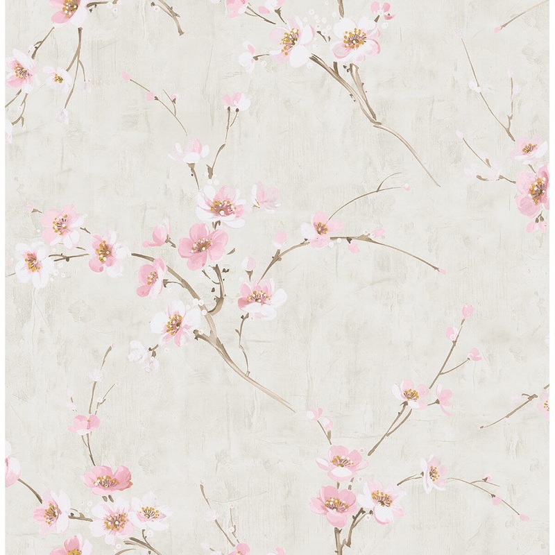 Seabrook Designs Koi Silk Road Dogwood Unpasted Wallpaper