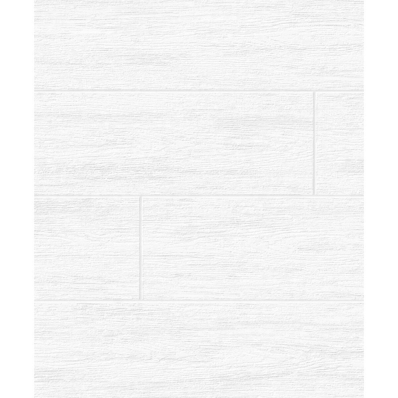Seabrook Designs Off-White Faux Shiplap Paintable Unpasted Wallpaper - 20.9 in. W x 33 ft. L