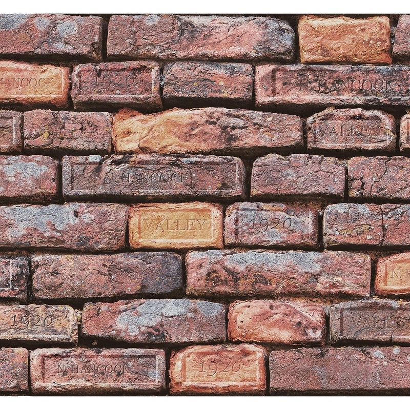 Seabrook Designs Preston Faux Engraved Bricks Unpasted Wallpaper