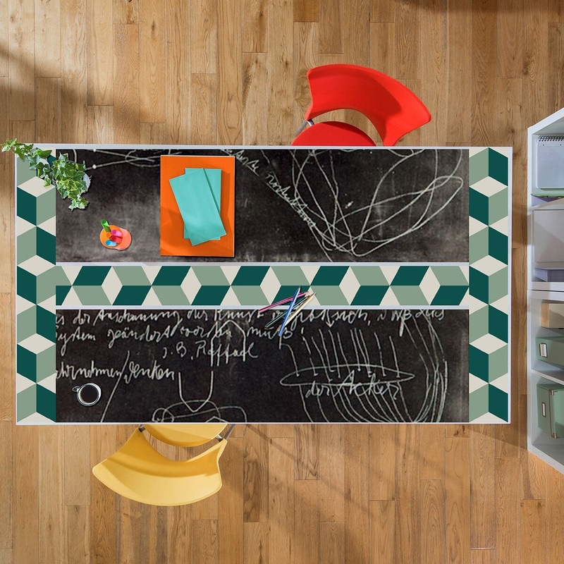 Walplus Diamond Geometry Blackboard Self-Adhesive Film Furniture Wrap