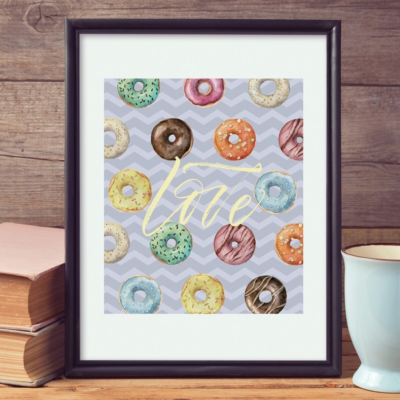 Walplus Wall Sticker Wall Art Wall Decor Donut Desserts Poster Print