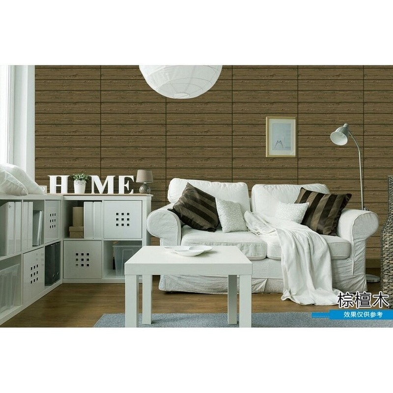 Wood Grain Sticker For Wall Decal,28"x28"/pc (Brown_10pc)