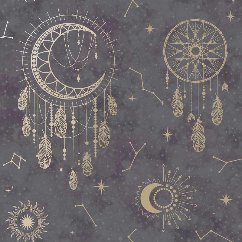 Dream Catcher Metallic Wallpaper  396in x 20.8in