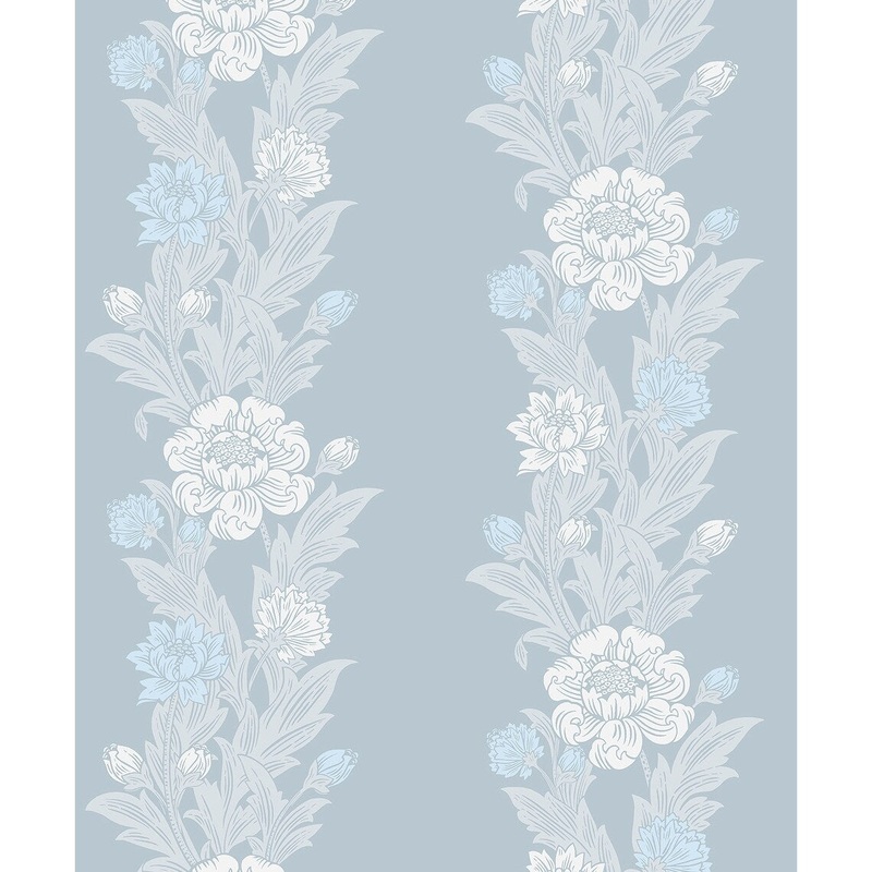 Seabrook Designs Blooming Stripe Nonwoven Unpasted Wallpaper