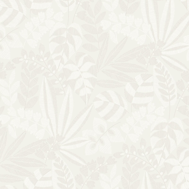 Seabrook Designs Boho Rhapsody Botanic Leaves Unpasted Wallpaper