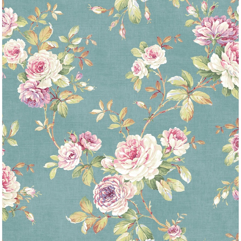 Seabrook Designs Herman Rose Trail Unpasted Wallpaper