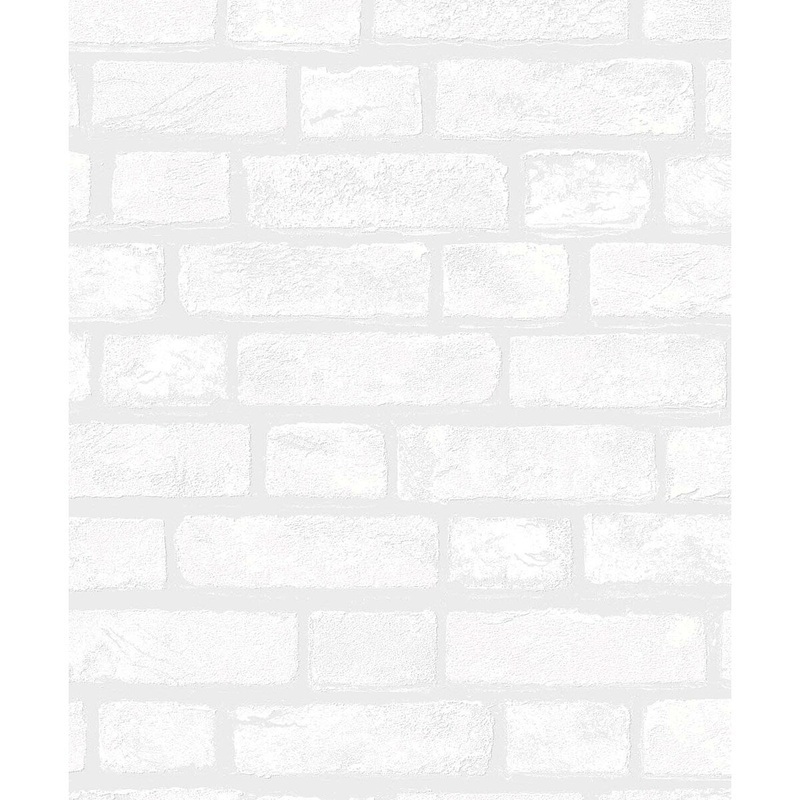 Seabrook Designs Off-White Vintage Brick Paintable Unpasted Wallpaper - 20.9 in. W x 33 ft. L