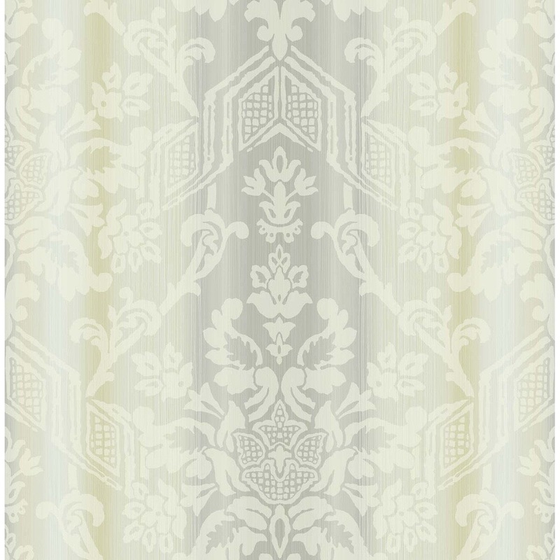Seabrook Designs Patterson Striped Damask Unpasted Wallpaper - 20.5 in. W x 33 ft. L bolt 56 sq. ft.