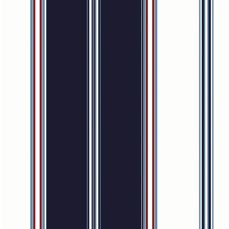Seabrook Designs Tailored Stripe Unpasted Wallpaper