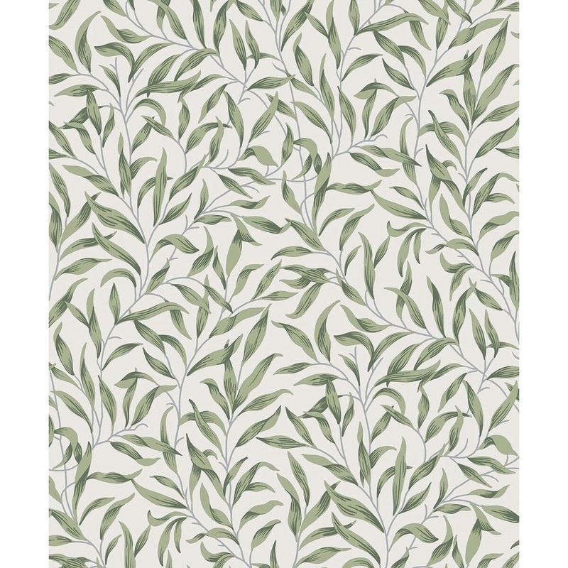 Seabrook Designs Willow Leaves Non-Woven Unpasted Wallpaper