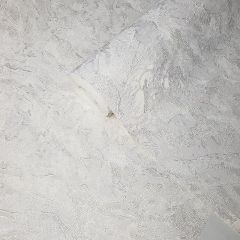 Textured Plain Wallpaper ivory off white gold metallic faux plaster - 42 inc x 33 ft