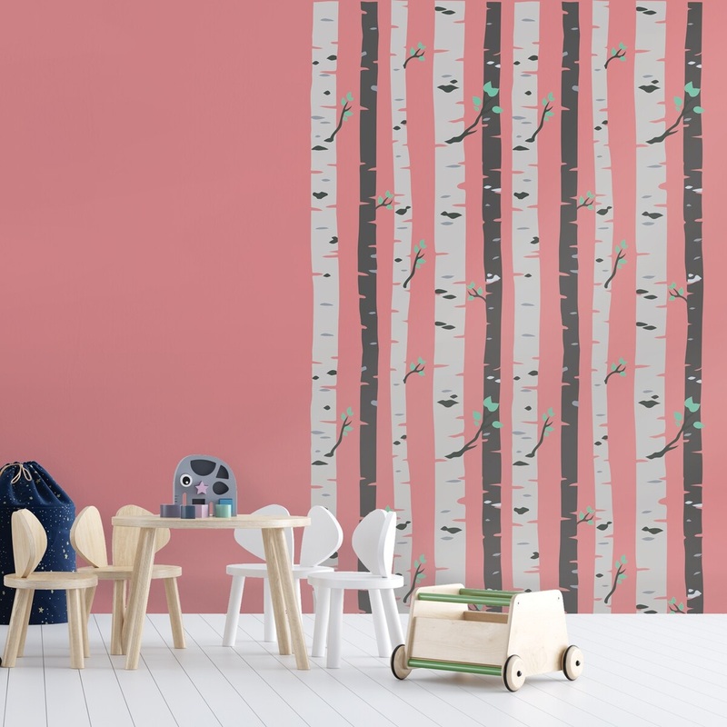 Walplus Vetiver Birch Tree Wall Sticker Peel and Stick Home Art Decor