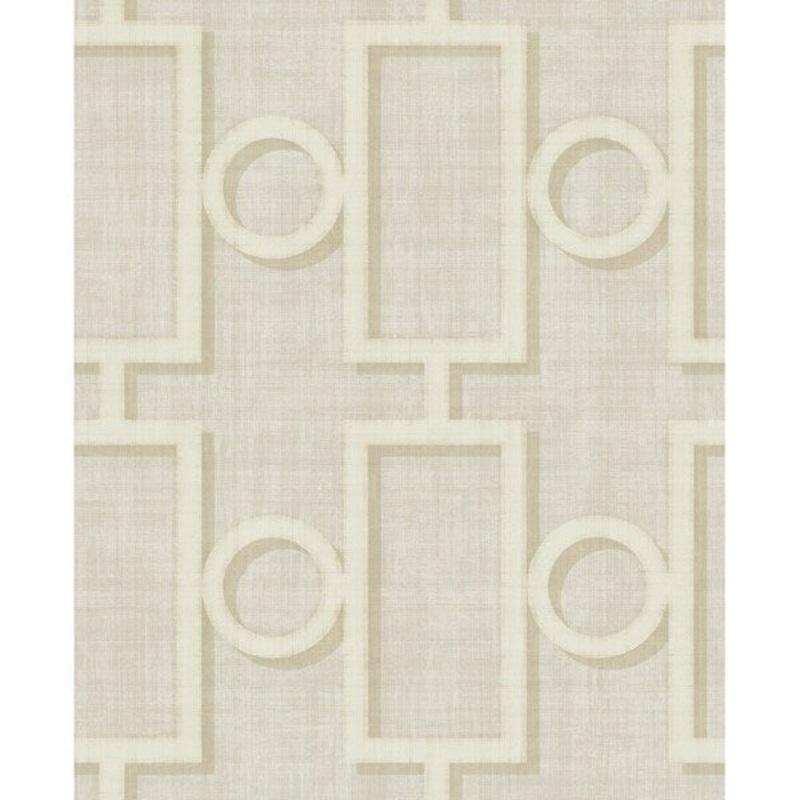 Adorn Geometric Wallpaper, In Cream & Off-White
