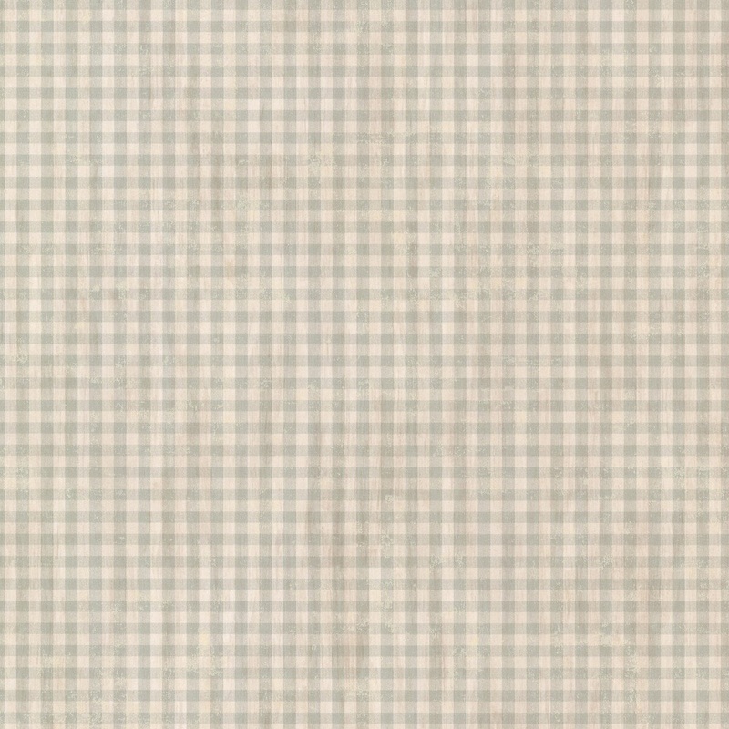 Carlsbad, Gingham Sage Check, 15' L X 6 W, Wallpaper Roll