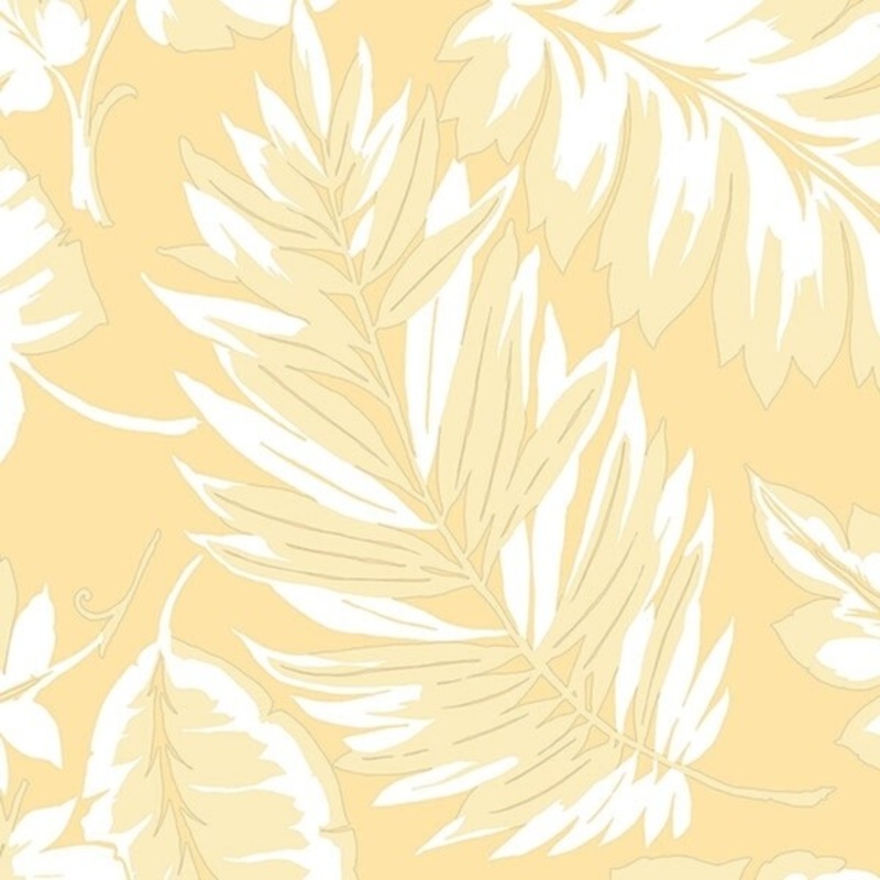 Chester 32.7 Ft. x 20.5 In. Vinyl Yellow Tropical Leaves Wallpaper Covering
